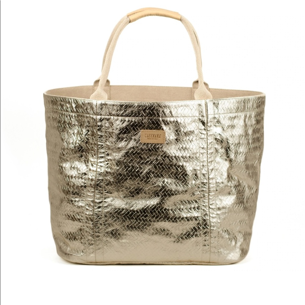 UASHMAMA Sydney Bag in Paglia Platino (Gold)